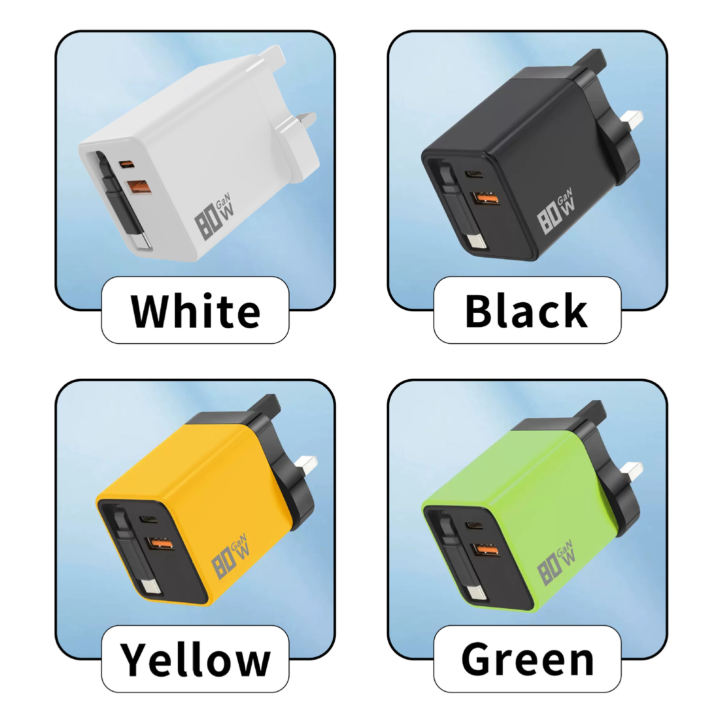 🎁✨3 in 1 Charger Retractable 80W MAX Fast