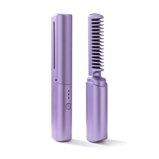 Wireless Straightening Brush 💇‍♀️ | 2-in-1 Straightener & Volumizer with Ionic Technology