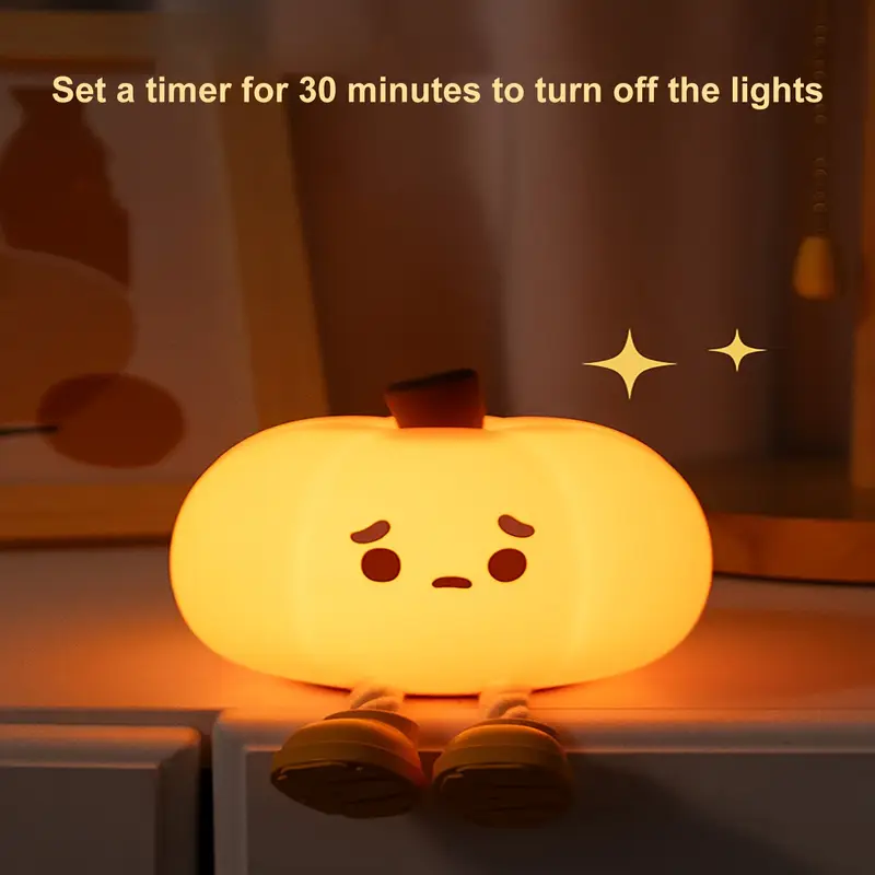 🎃 The 2025 Halloween Must-Have! Cute Pumpkin Night Light ~ Glow Up Your Room!