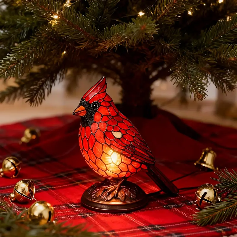 Cardinal Table Lamp 🐦 | Cozy Red Bird Decor for Bedroom & Living Room