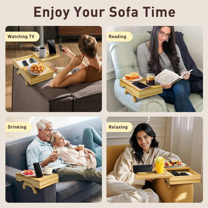 🌟 Ultimate Couch Companion Just Dropped! Clip-On Tray + 360° Phone Holder + Storage Box 📱🍕