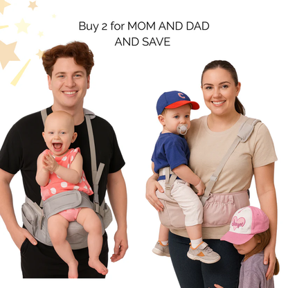 3-in-1 Hip Seat Carrier 👶 - with Detachable Diaper Bag & Storage Pouch