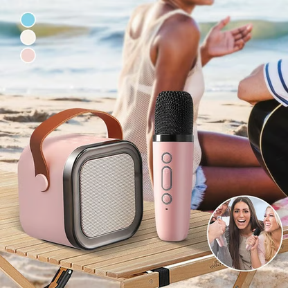 ✨Your Party, Unplugged! 🎤✨Mini Karaoke Machine with Wireless Microphones