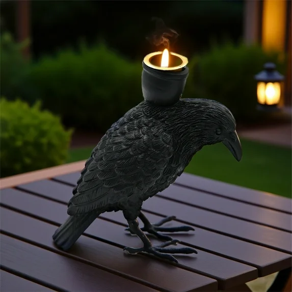 👻Halloween Sale 40% Off👻Gothic Raven Candle Holder