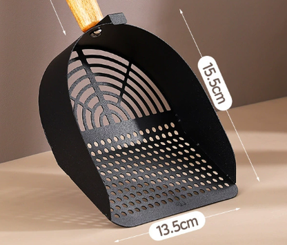 Cat Litter Scoop, Heavy-Duty 304 Stainless Steel with Deep Shovel & Hook | Durable, Rust-Proof & Fast Sifting 💎🔍