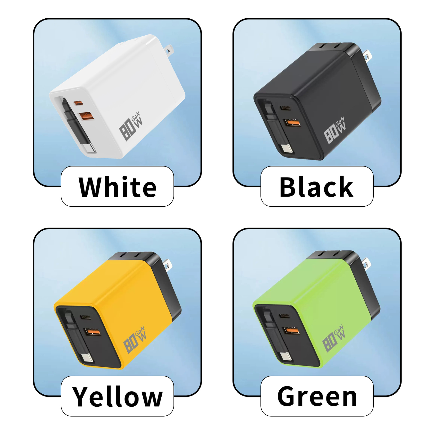 🎁✨3 in 1 Charger Retractable 80W MAX Fast