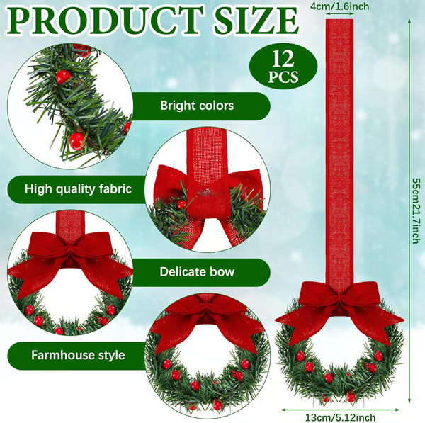 🔥LAST DAY 49% OFF🔥 Retrowavy Christmas Kitchen Cabinet Wreaths