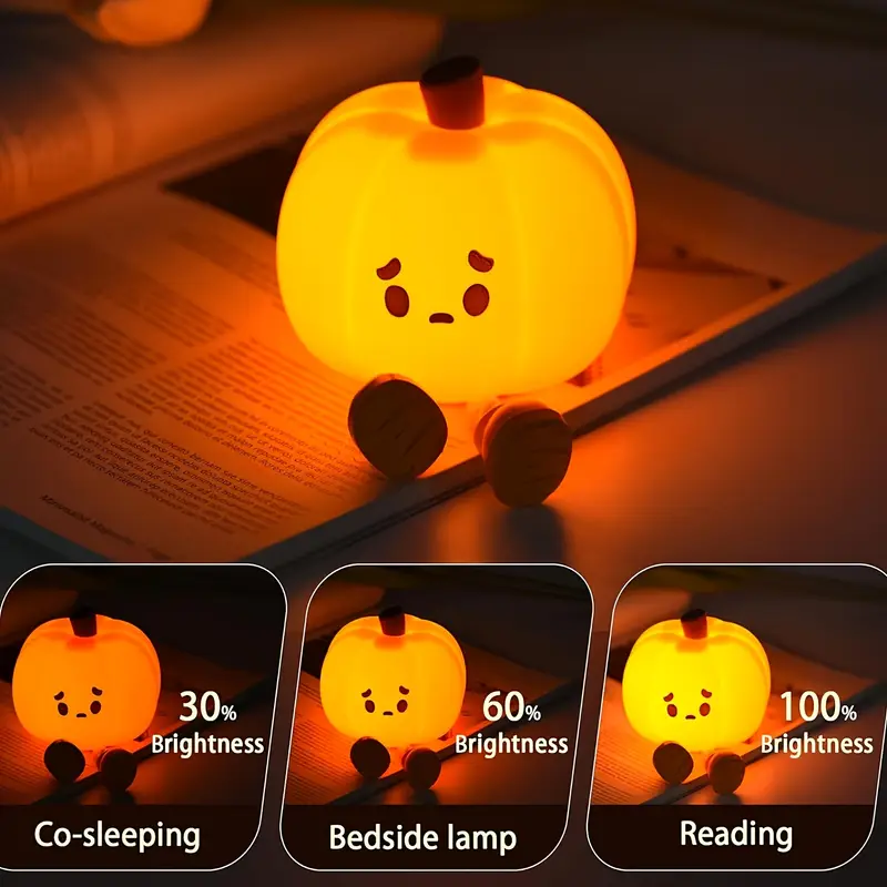 🎃 The 2025 Halloween Must-Have! Cute Pumpkin Night Light ~ Glow Up Your Room!