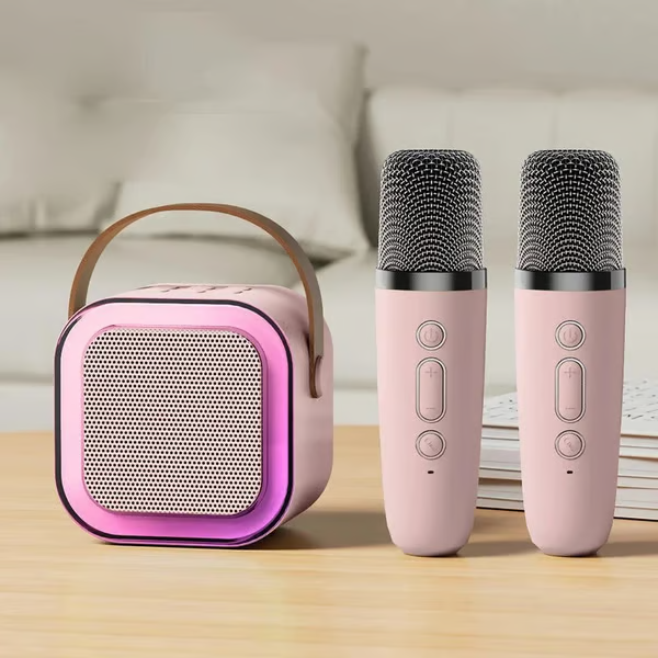 ✨Your Party, Unplugged! 🎤✨Mini Karaoke Machine with Wireless Microphones