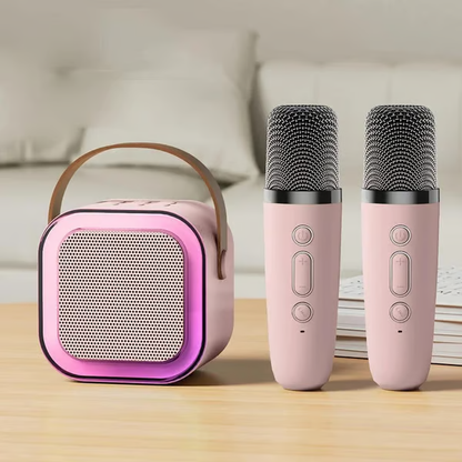 ✨Your Party, Unplugged! 🎤✨Mini Karaoke Machine with Wireless Microphones