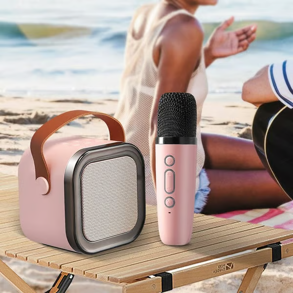 ✨Your Party, Unplugged! 🎤✨Mini Karaoke Machine with Wireless Microphones