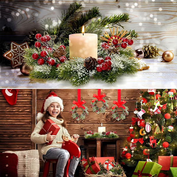 🔥LAST DAY 49% OFF🔥 Retrowavy Christmas Kitchen Cabinet Wreaths