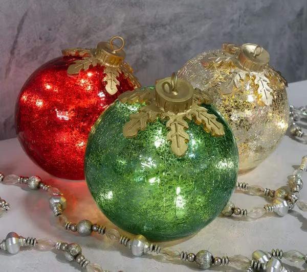 🎅Glass Tabletop Christmas Ornaments【3ct】🔔🎁