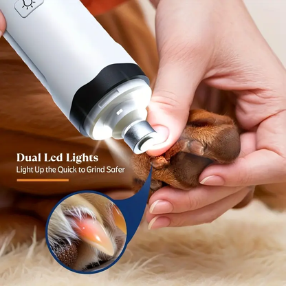 🐾 Professional Pet Nail Grinder - Low Noise & LED Light 🐾