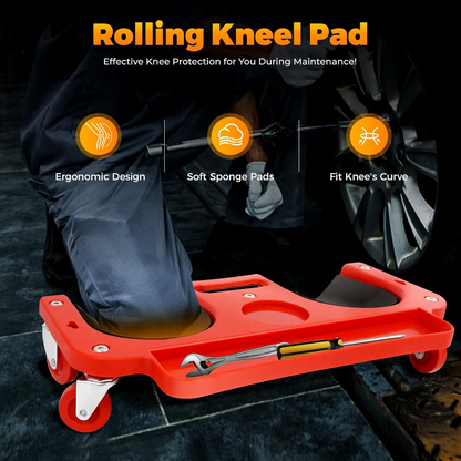 【🛠️ Upgrade Your Work Game! 🛠️】The Ultimate Rolling Knee Saver with Tool Tray & Comfy Cushion! 😎