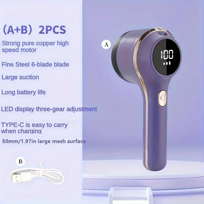 Bye Annoying Fuzz & Pills! ✨ Powerful USB Fabric Shaver for Clothes, Furniture & More