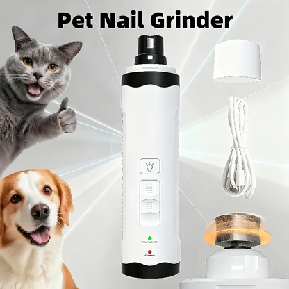 🐾 Professional Pet Nail Grinder - Low Noise & LED Light 🐾