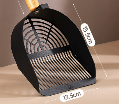 Cat Litter Scoop, Heavy-Duty 304 Stainless Steel with Deep Shovel & Hook | Durable, Rust-Proof & Fast Sifting 💎🔍