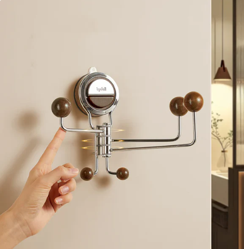 No-Drill Rotating Suction Hooks – Strong Hold, Easy Wall Installation