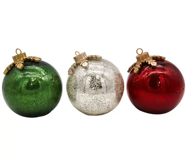 🎅Glass Tabletop Christmas Ornaments【3ct】🔔🎁