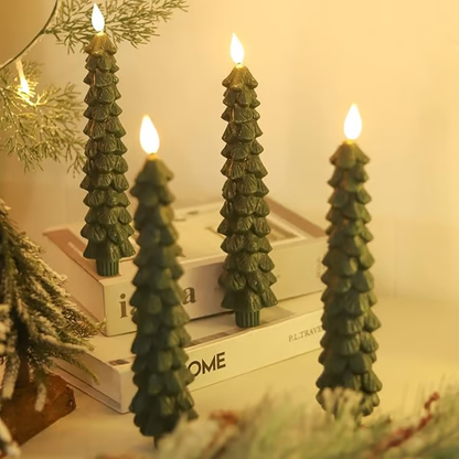 Funtery Flameless Taper Candles 🕯️✨ - 1 Set of 4 Pieces