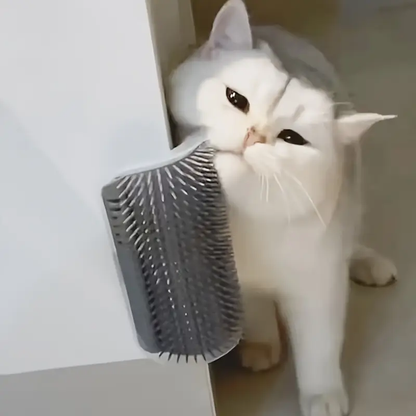 The Brush Your Cat Will LOVE!   😻 Wall mounted cat scratch massager