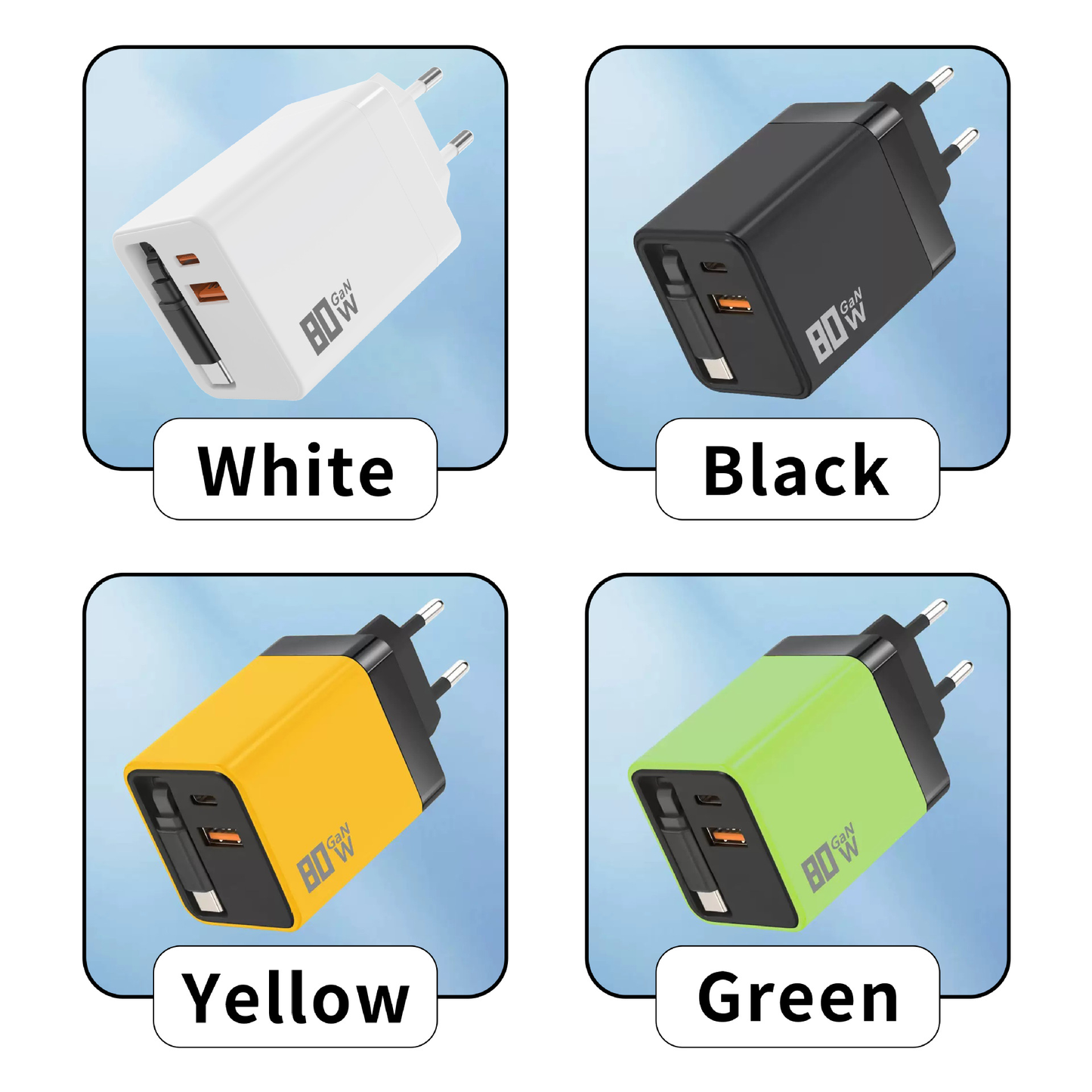 🎁✨3 in 1 Charger Retractable 80W MAX Fast