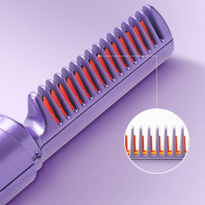 Wireless Straightening Brush 💇‍♀️ | 2-in-1 Straightener & Volumizer with Ionic Technology