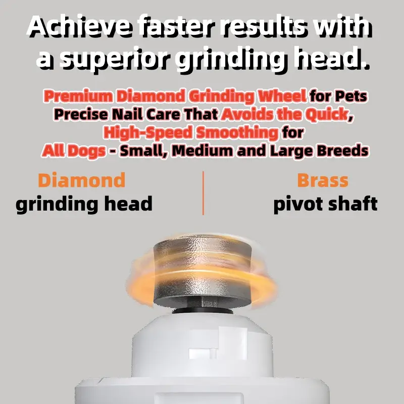 🐾 Professional Pet Nail Grinder - Low Noise & LED Light 🐾