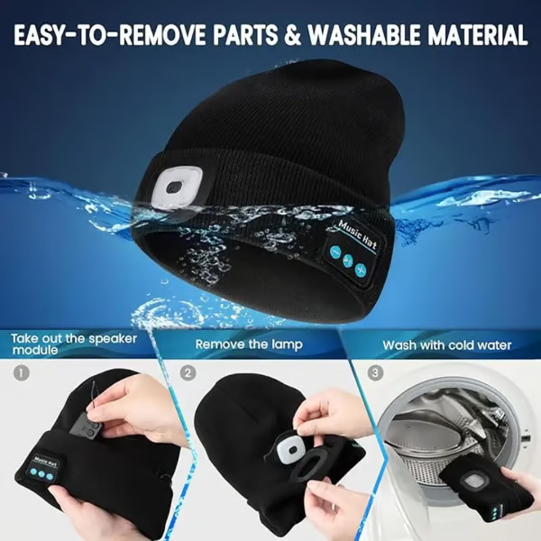 The Ultimate Winter Combo! 🧢✨ Beanie with Built-in LED Light & Bluetooth Music