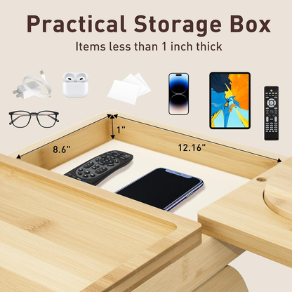 🌟 Ultimate Couch Companion Just Dropped! Clip-On Tray + 360° Phone Holder + Storage Box 📱🍕