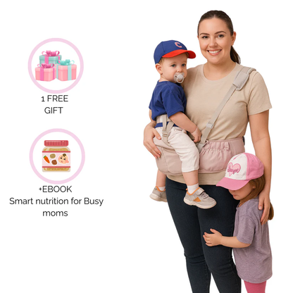 3-in-1 Hip Seat Carrier 👶 - with Detachable Diaper Bag & Storage Pouch