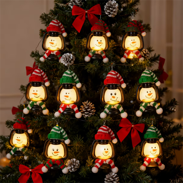 🎄Christmas Sale 49% OFF⛄ Snowman Lantern with Hats and Scarves