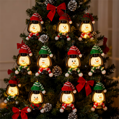 🎄Christmas Sale 49% OFF⛄ Snowman Lantern with Hats and Scarves