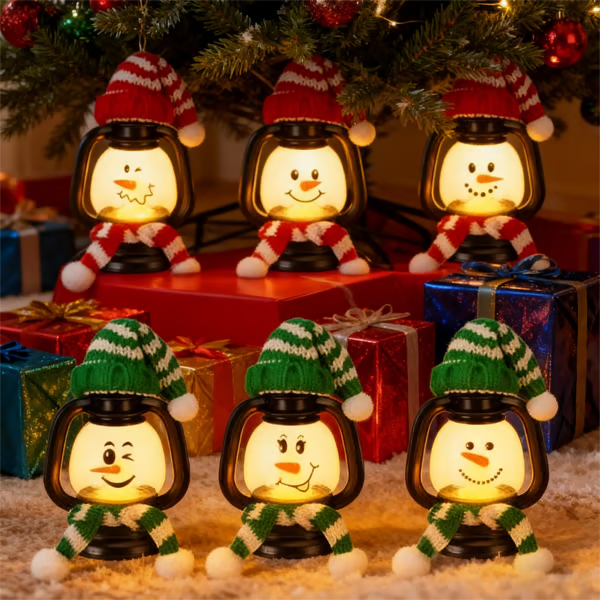 🎄Christmas Sale 49% OFF⛄ Snowman Lantern with Hats and Scarves