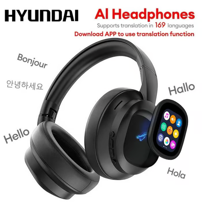 ✨Today's Special✨HYUNDAI X1 Pro Wireless Headphones with Translator and LCD Touch Screen